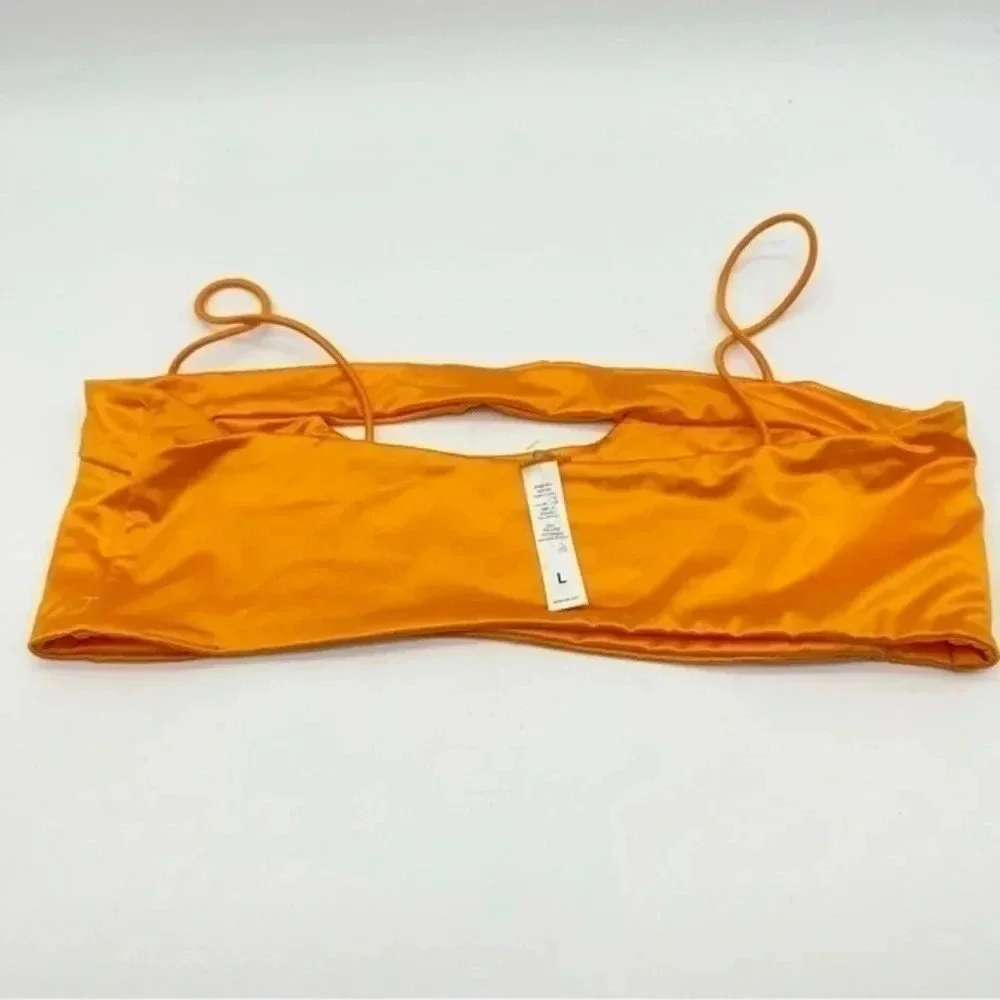 Bond-Eye Cruising Bandeau Bikini Top Hyper Orange B1564